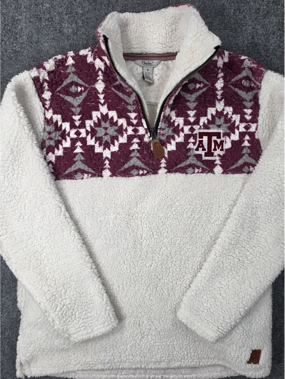 Texas A&M Aggies Pressbox Sherpa Fleece Pullover Women S Southwestern 1/4 Zip
